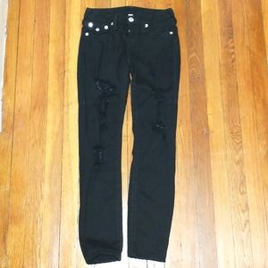 Women's True Religion Ripped Skinny Jeans